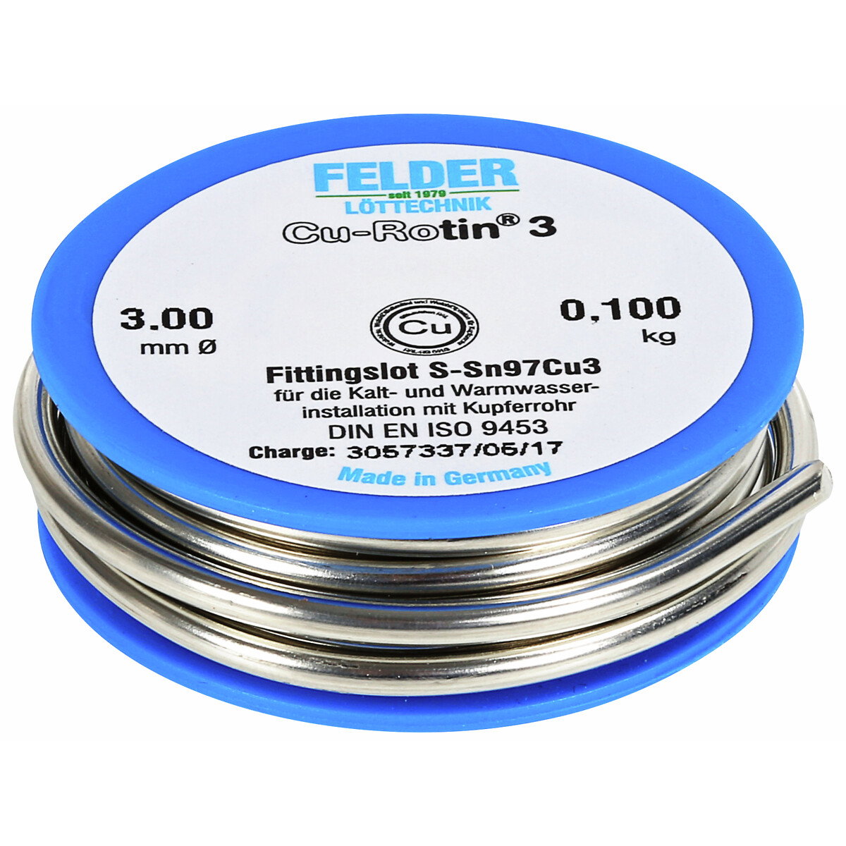JUOTOSTINA SN97/CU3 3,0MM / 100G DIN29453