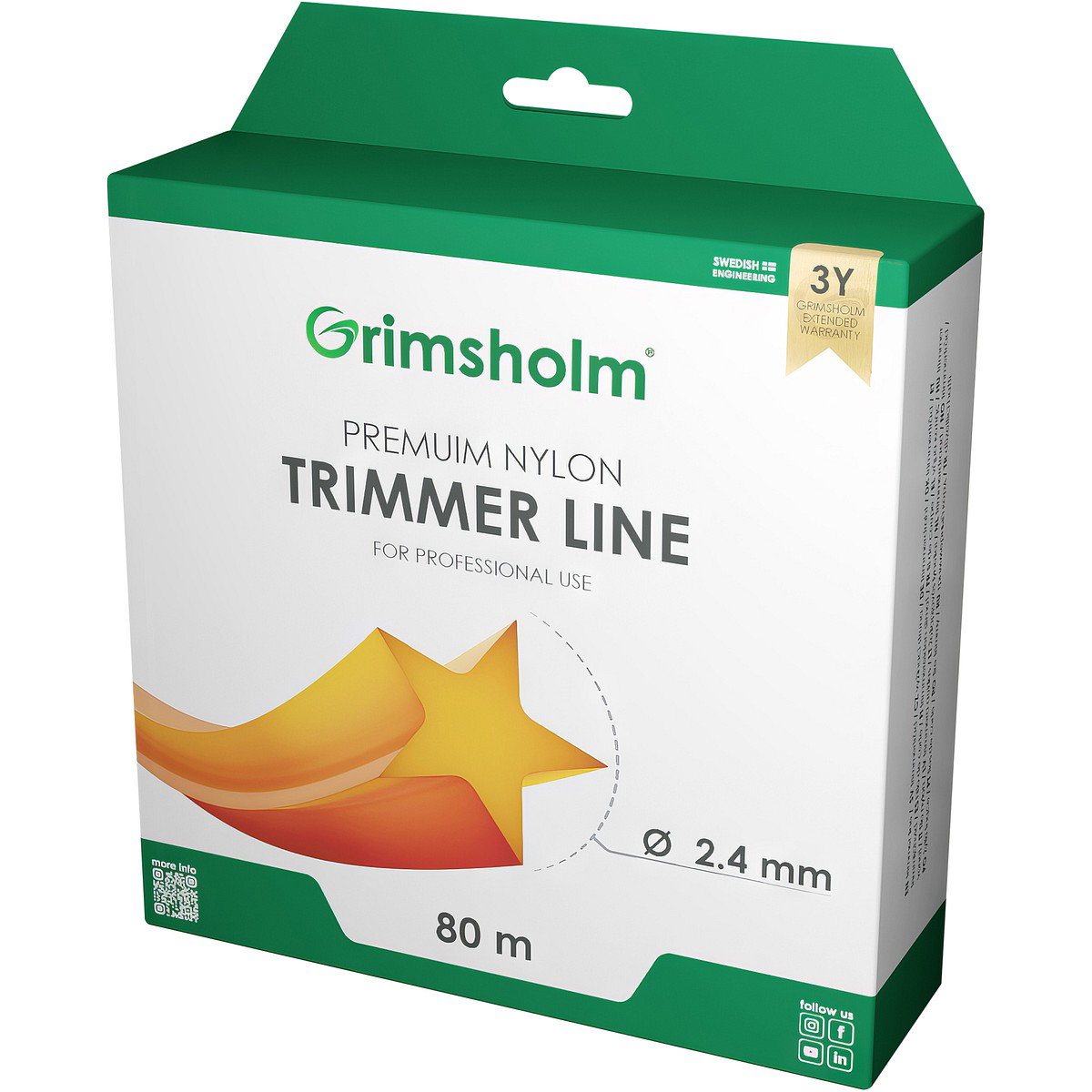 TRIMMERIN SIIMA 2,4MM 80M TÄHTI
