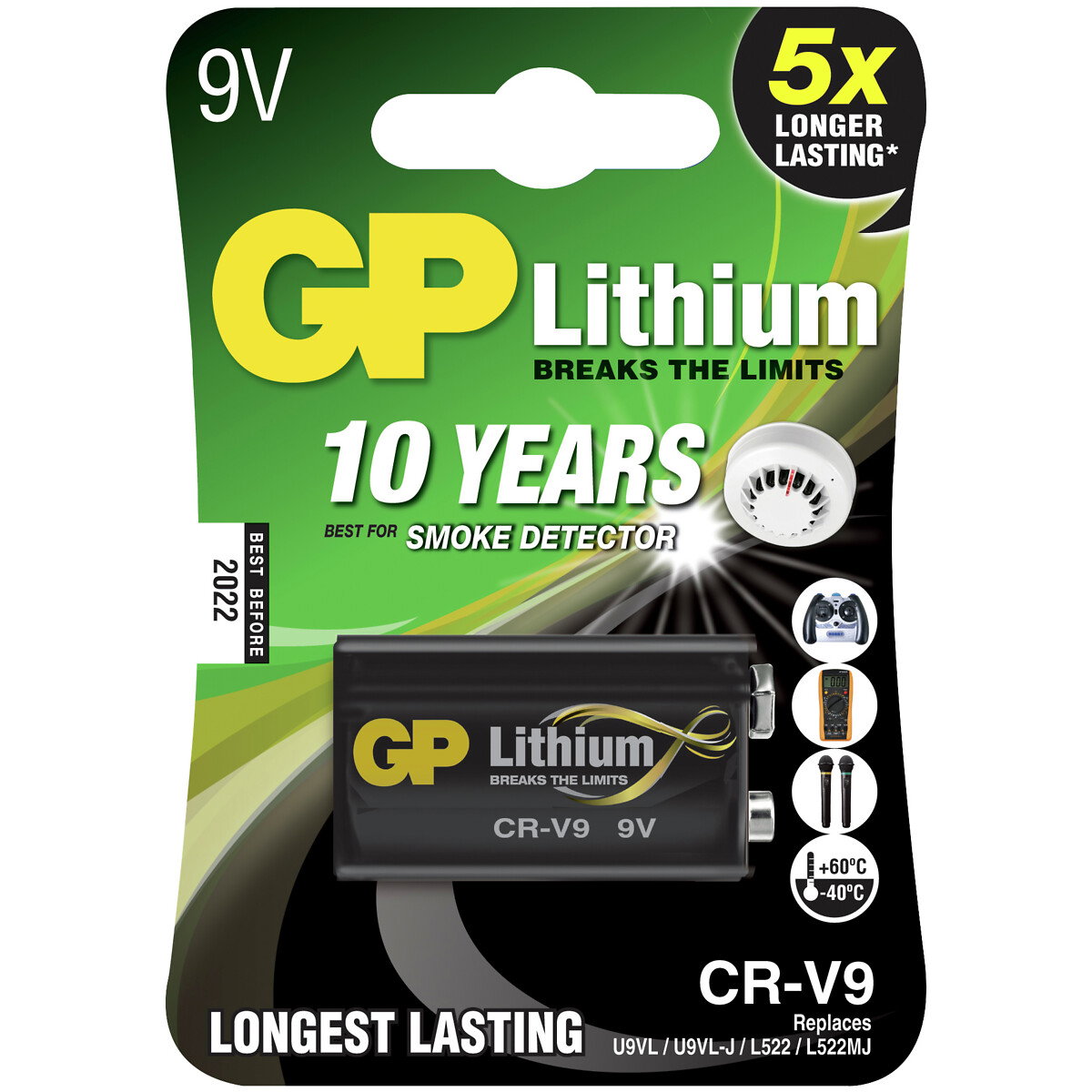 PALOVAROITIN PARISTO 9V CRV9SD-2U1 LITHIUM 1KPL
