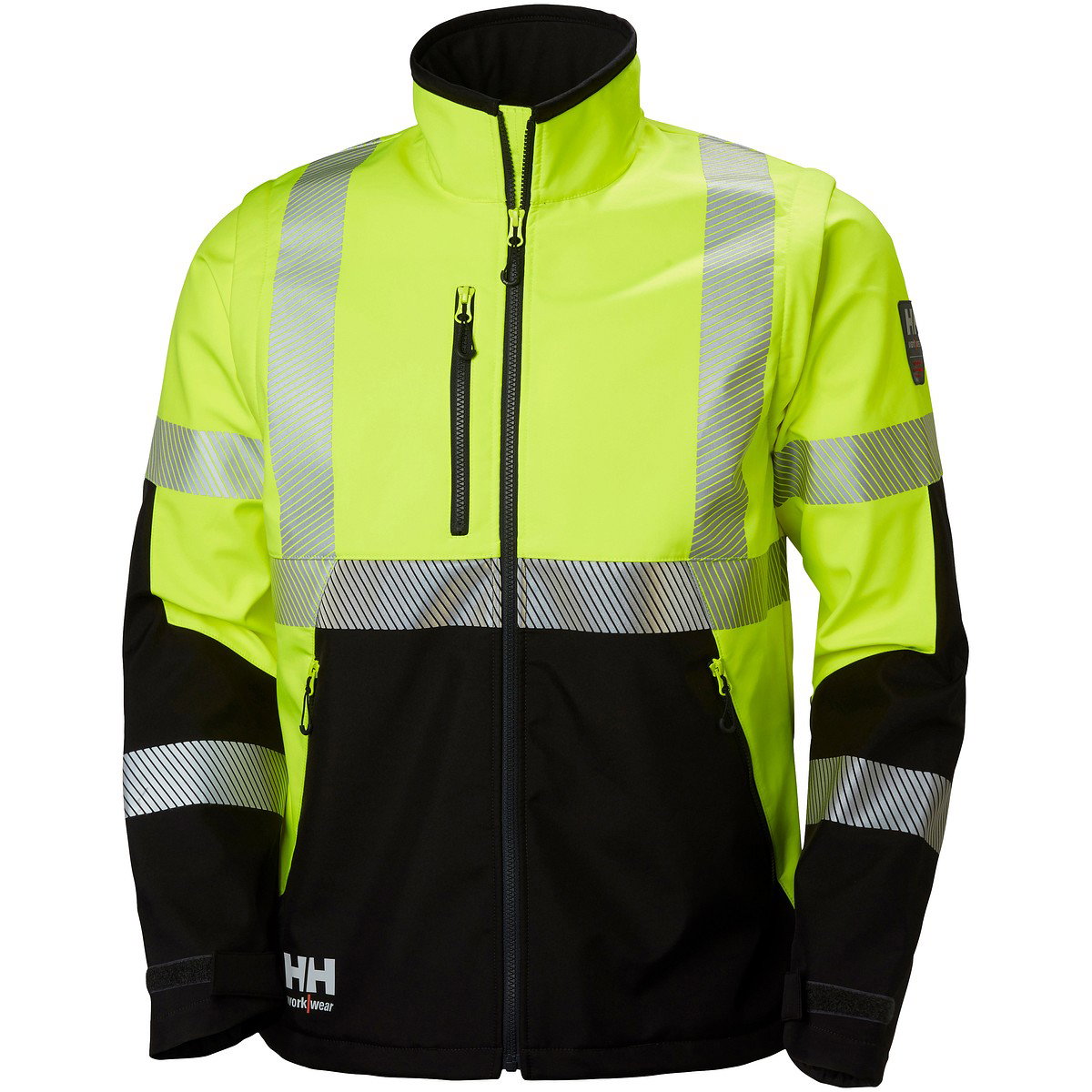 SOFTSHELL TAKKI ICU FL.KELT/MUSTA LK3 EN20471