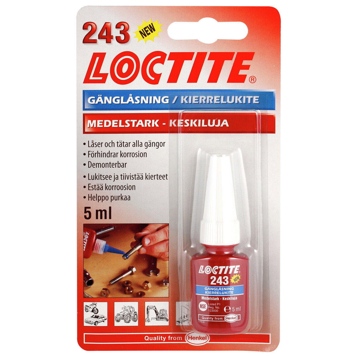 KIERRELUKITE KESKILUJA 243 5ML
