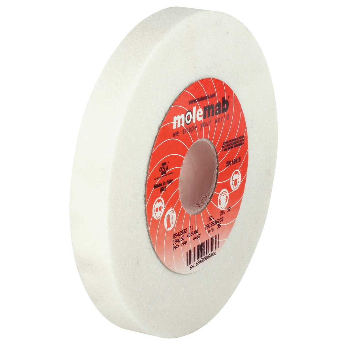 HIOMAKIVI 150X20X32MM G60 VALKOINEN SMIRKELI