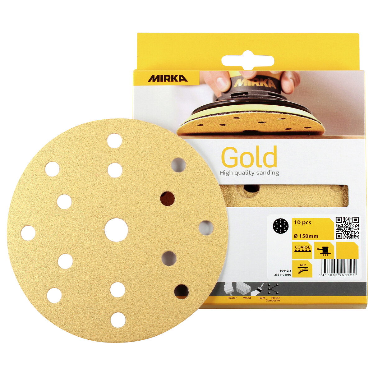 HIOMAPYÖRÖ 150MM 15R P80 GOLD 10KPL