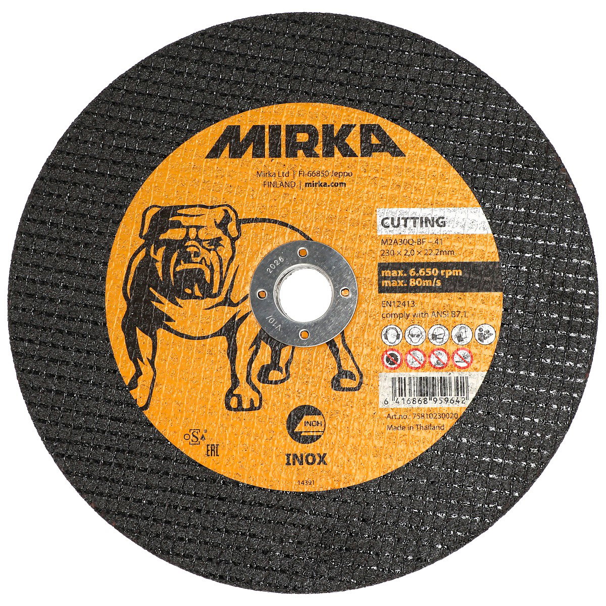 KATKAISULAIKKA 230X2,0X22,2MM INOX 5KPL