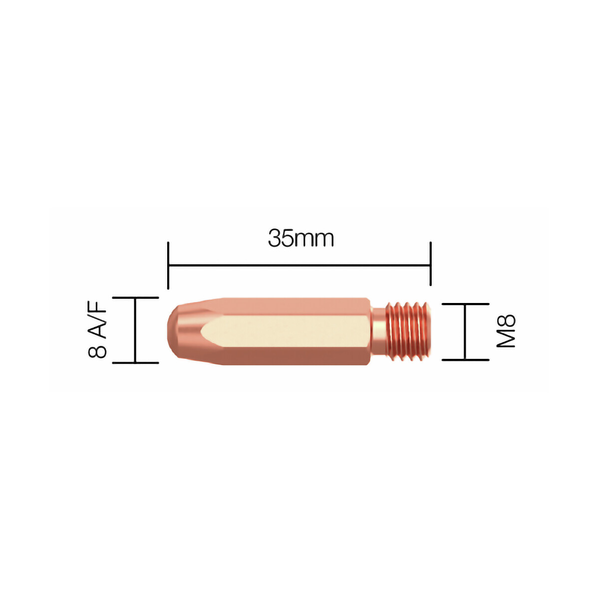 VIRTASUUTIN M8 0,8MM/35MM 5 KPL KEMPPI