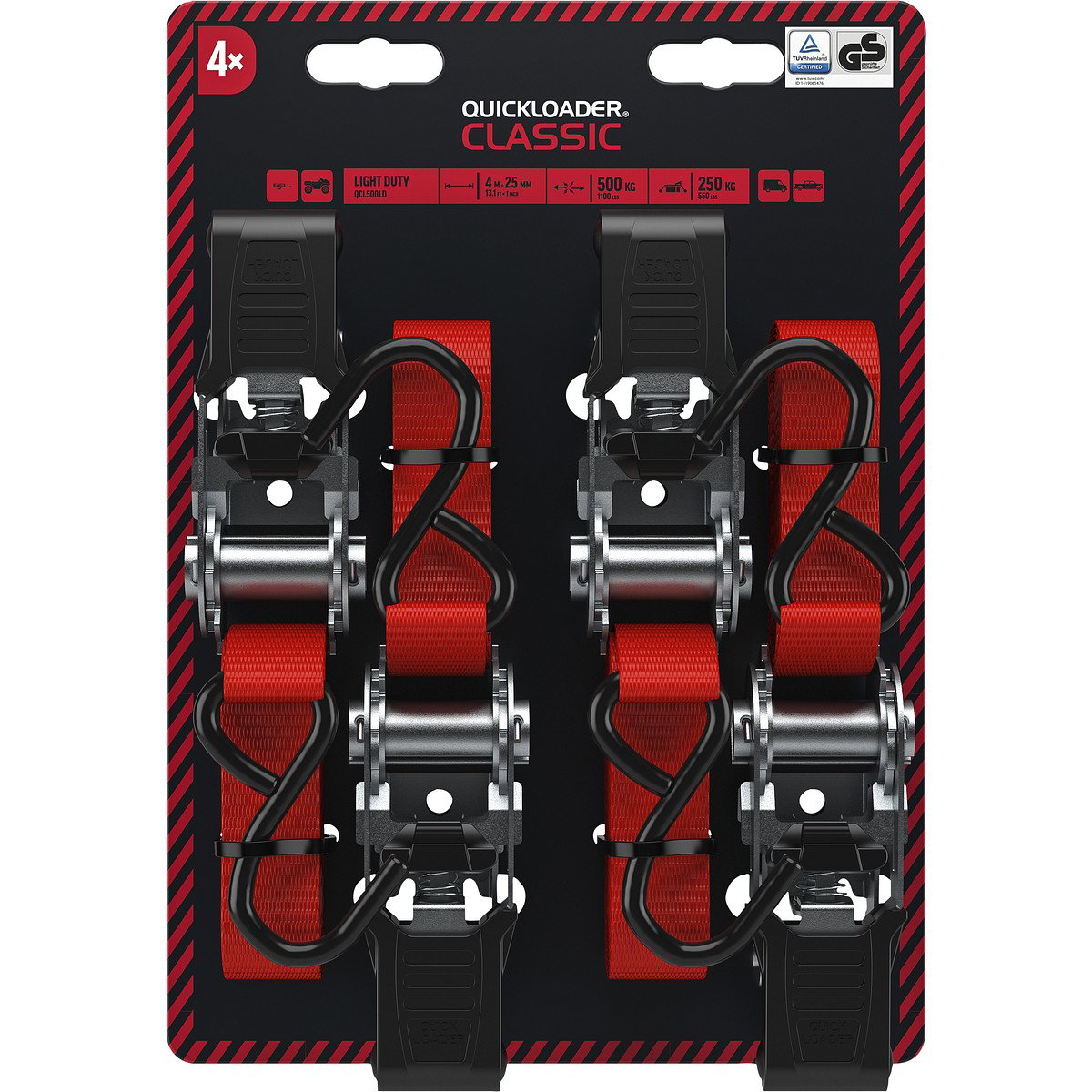 KUORMALIINA QL 500KG 4M 25MM 4-PACK