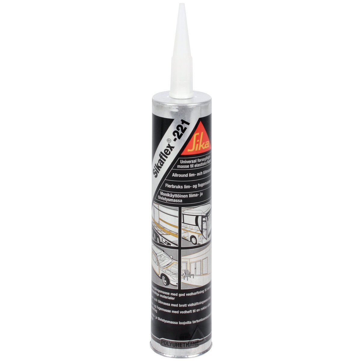 LIIMATIIVISTEMASSA PU MUSTA 300ML SIKAFLEX 221