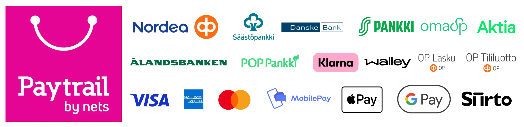 Hyväksytyt maksutavat